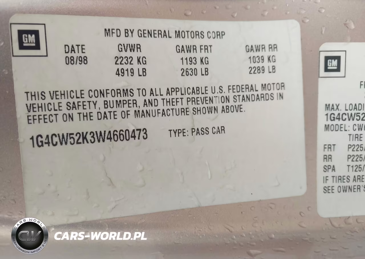 1998 Buick Park Avenue VIN:1G4CW52K3W4660473 - 9