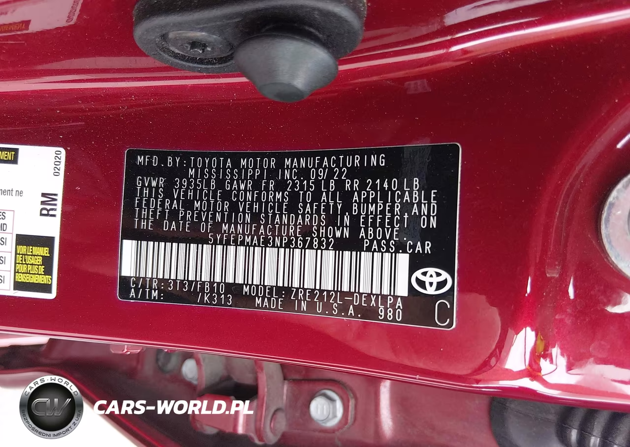 2022 Toyota Corolla Le VIN:5YFEPMAE3NP367832 - 9
