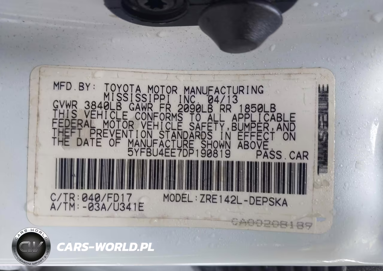 2013 Toyota Corolla S VIN:5YFBU4EE7DP190819 - 9