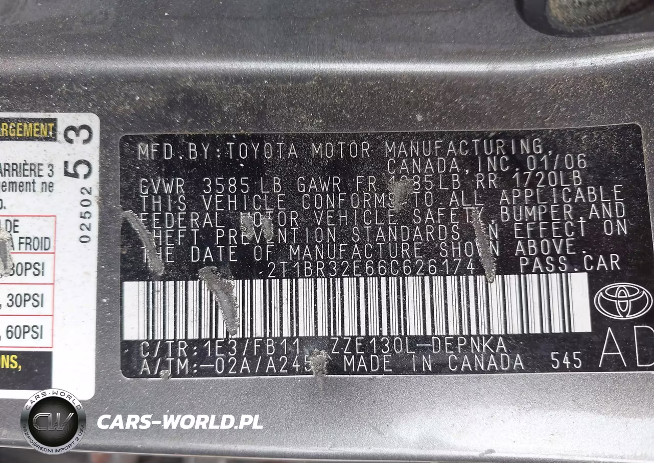 2006 Toyota Corolla Le VIN:2T1BR32E66C626174 - 9