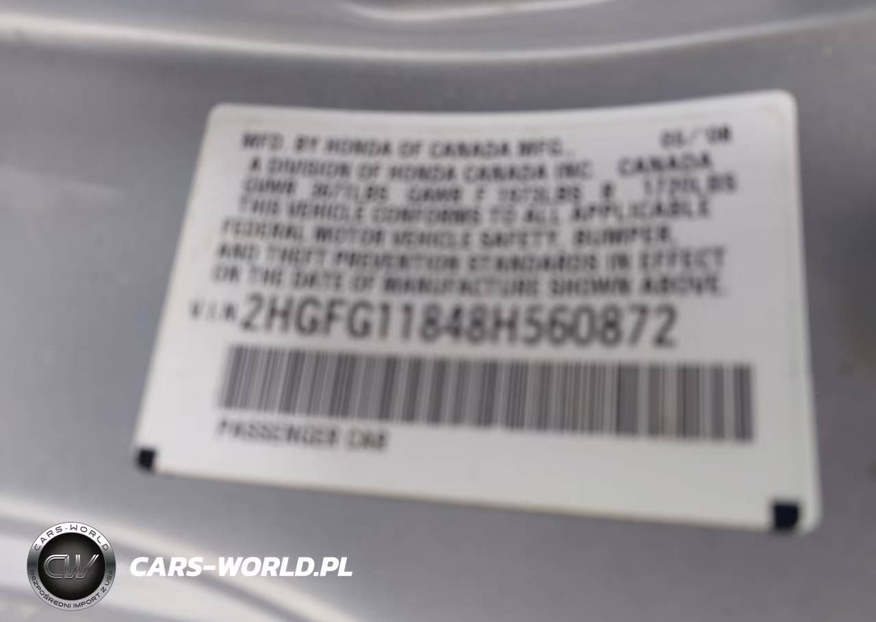 2008 Honda Civic Ex VIN:2HGFG11848H560872 - 9