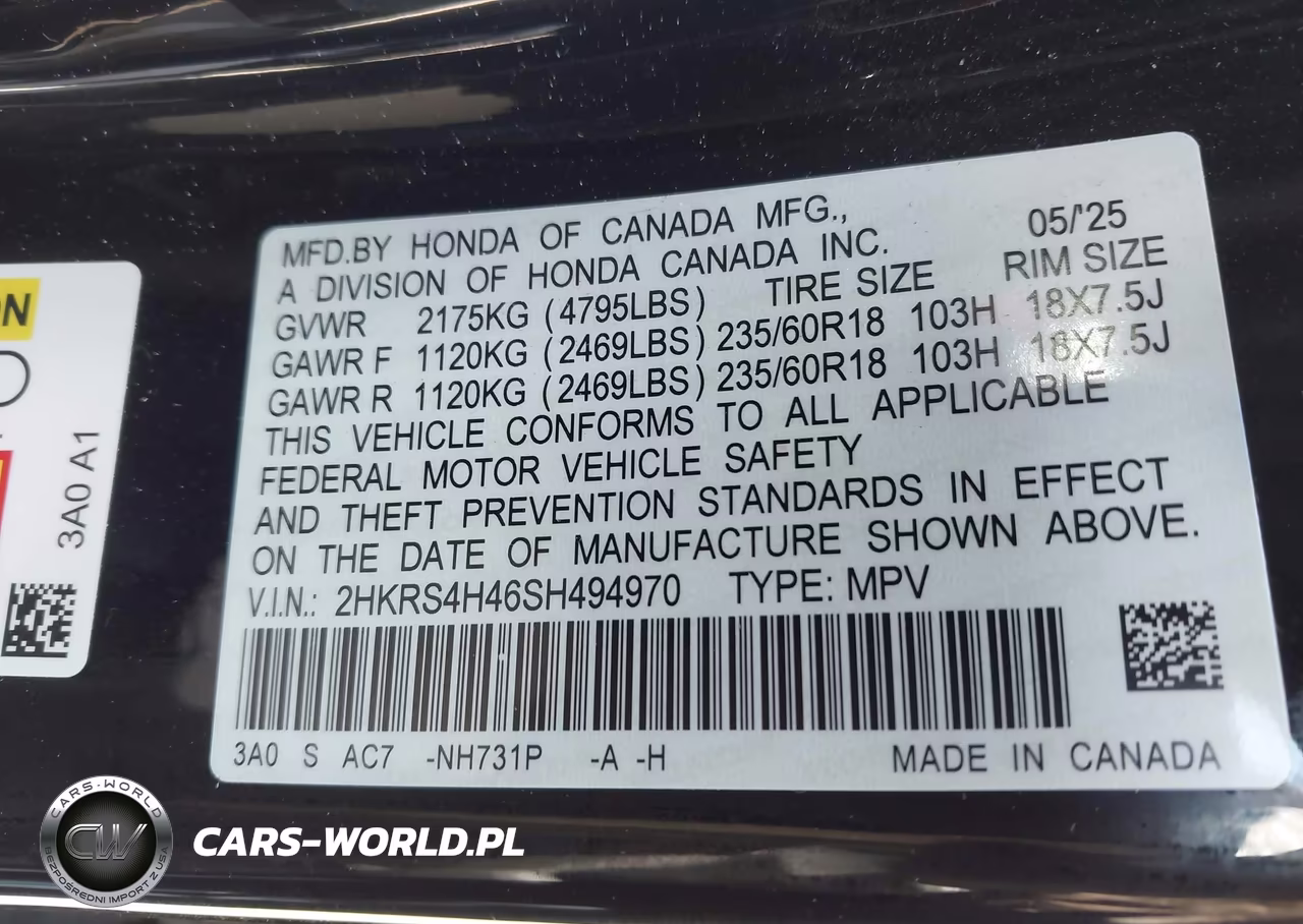 2025 Honda Cr-V Ex Awd VIN:2HKRS4H46SH494970 - 9