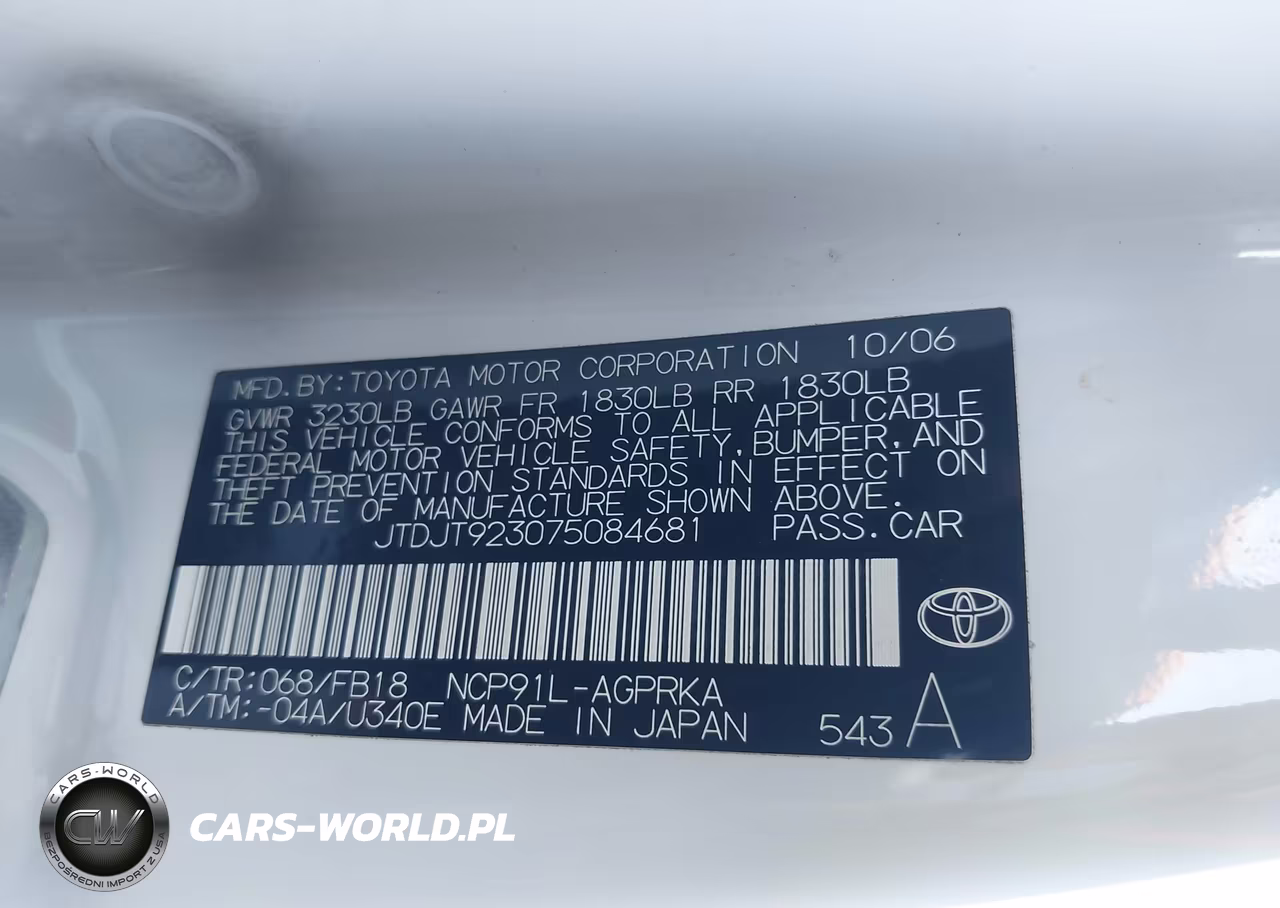 2007 Toyota Yaris VIN:JTDJT923075084681 - 9