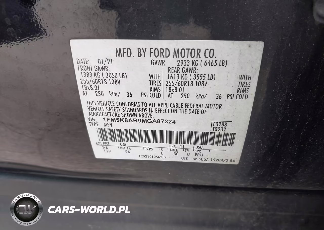 2021 Ford Police Interceptor Utility VIN:1FM5K8AB9MGA87324 - 9
