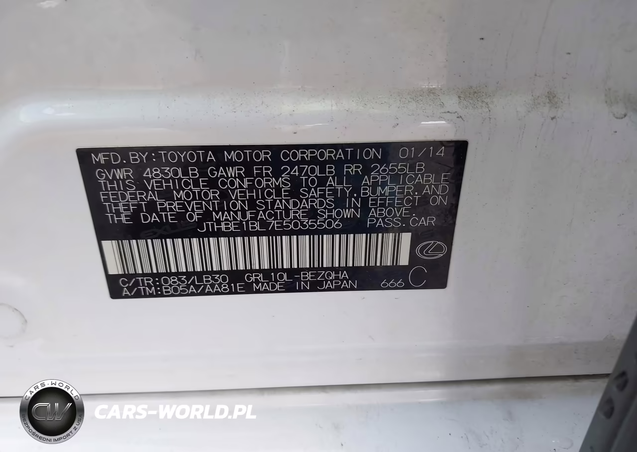 2014 Lexus Gs 350 VIN:JTHBE1BL7E5035506 - 9