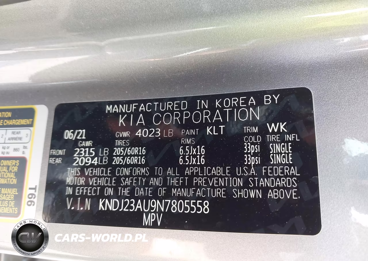 2022 Kia Soul Lx VIN:KNDJ23AU9N7805558 - 9