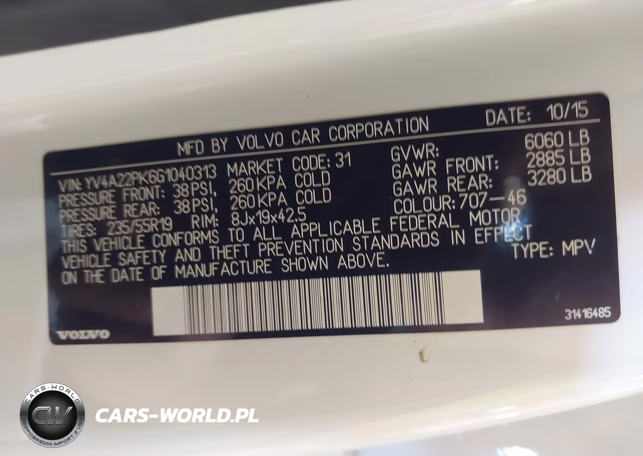 2016 Volvo Xc90 T6 Momentum VIN:YV4A22PK6G1040313 - 9