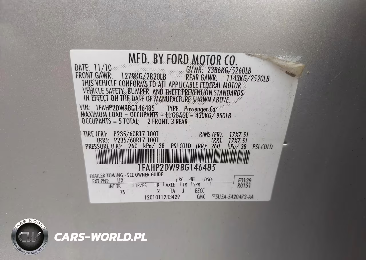 2011 Ford Taurus Se VIN:1FAHP2DW9BG146485 - 9