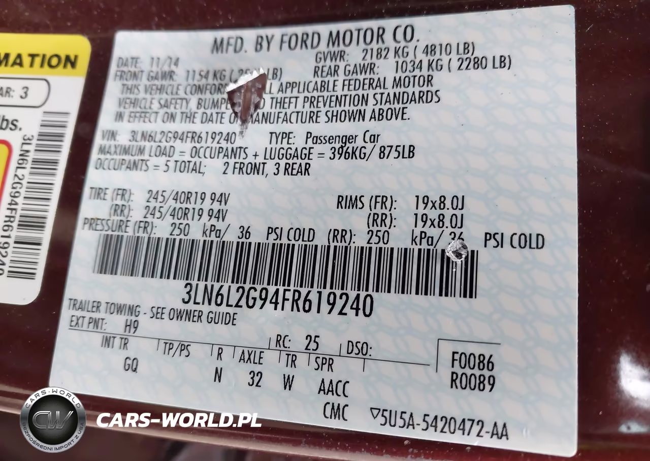 2015 Lincoln Mkz VIN:3LN6L2G94FR619240 - 9