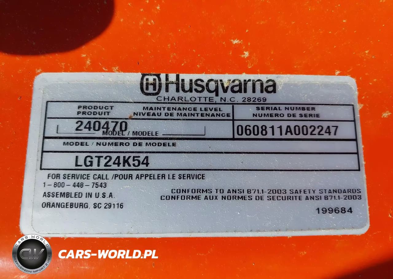 2012 Husquvarna Yth18542 Lawn Mower VIN:060811A002247 - 9