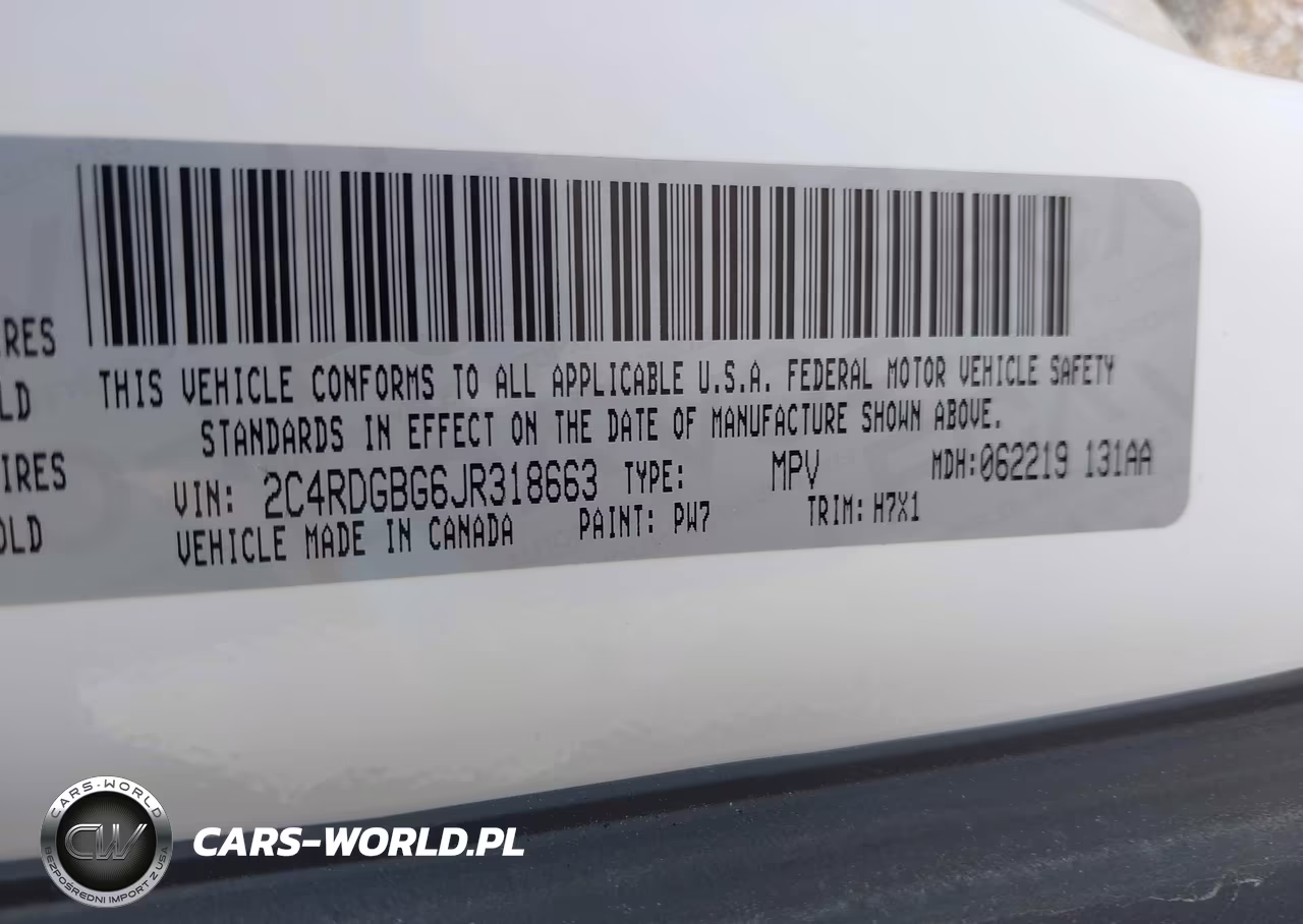 2018 Dodge Grand Caravan Se VIN:2C4RDGBG6JR318663 - 9