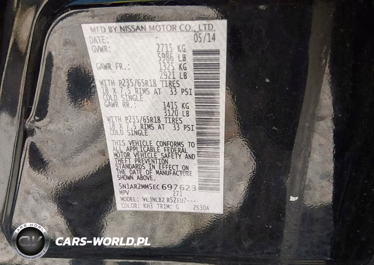 2014 Nissan Pathfinder S VIN:5N1AR2MM5EC697623 - 9