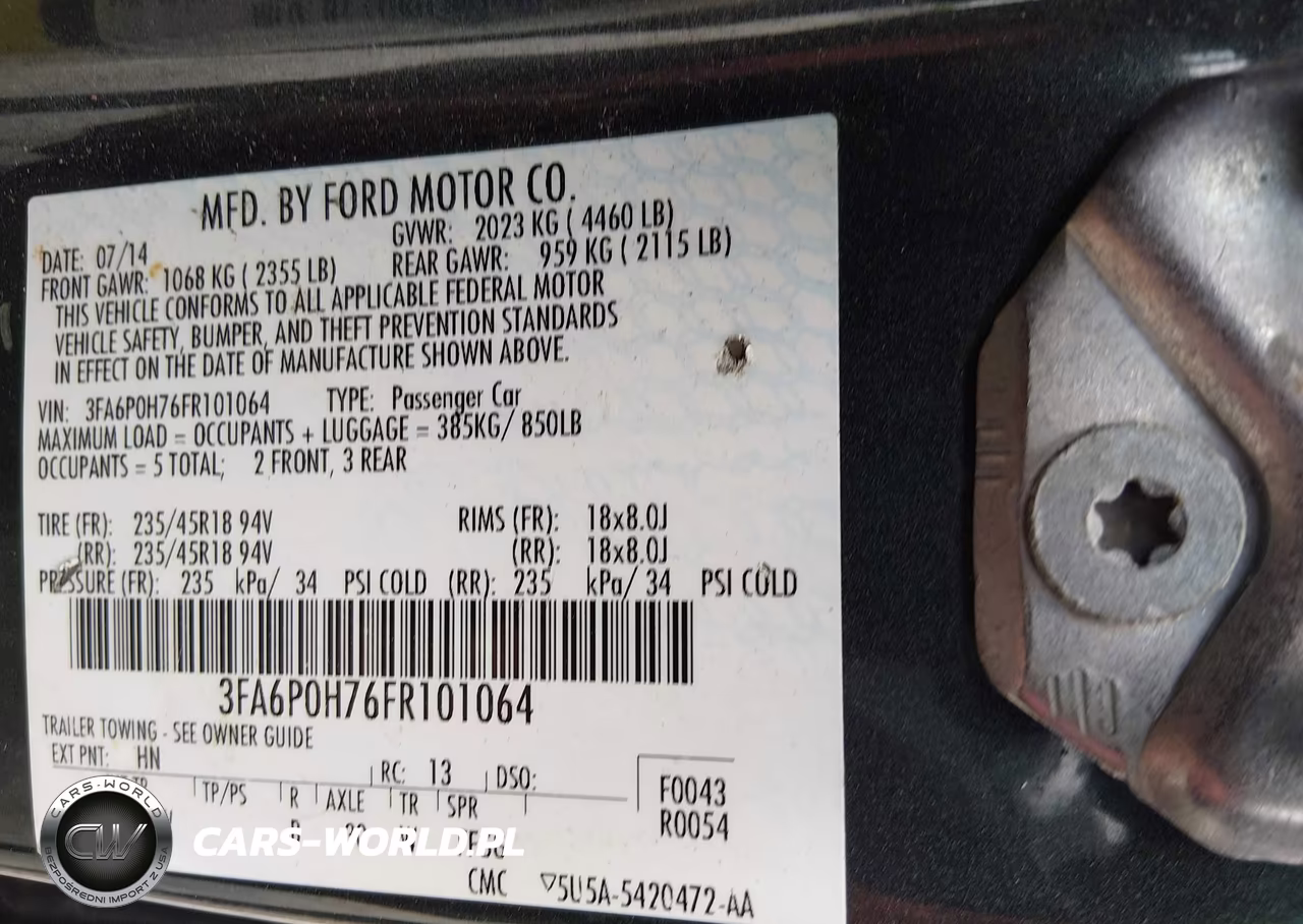 2015 Ford Fusion Se VIN:3FA6P0H76FR101064 - 9