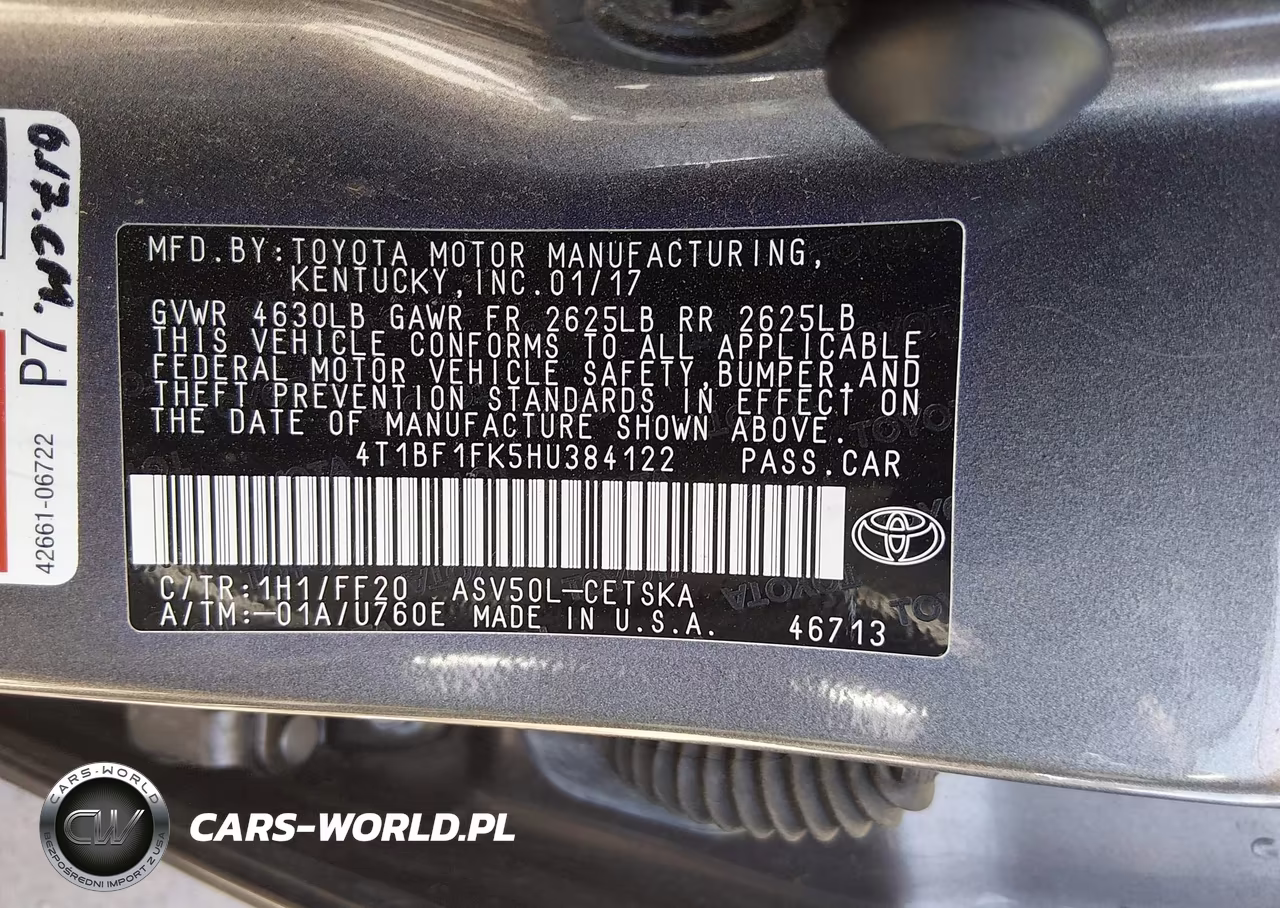 2017 Toyota Camry Se VIN:4T1BF1FK5HU384122 - 9