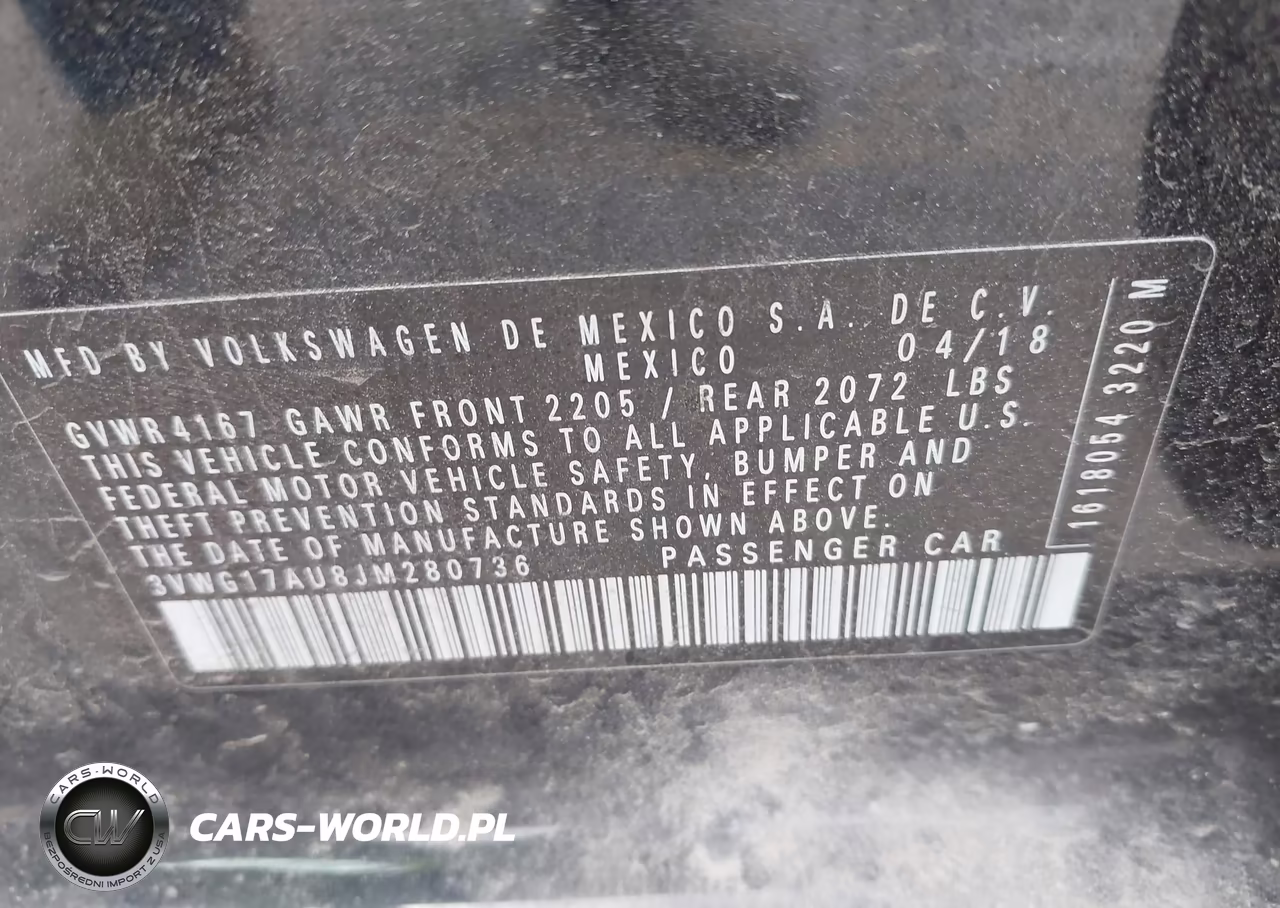 2018 Volkswagen Golf Tsi S-Tsi Se VIN:3VWG17AU8JM280736 - 9