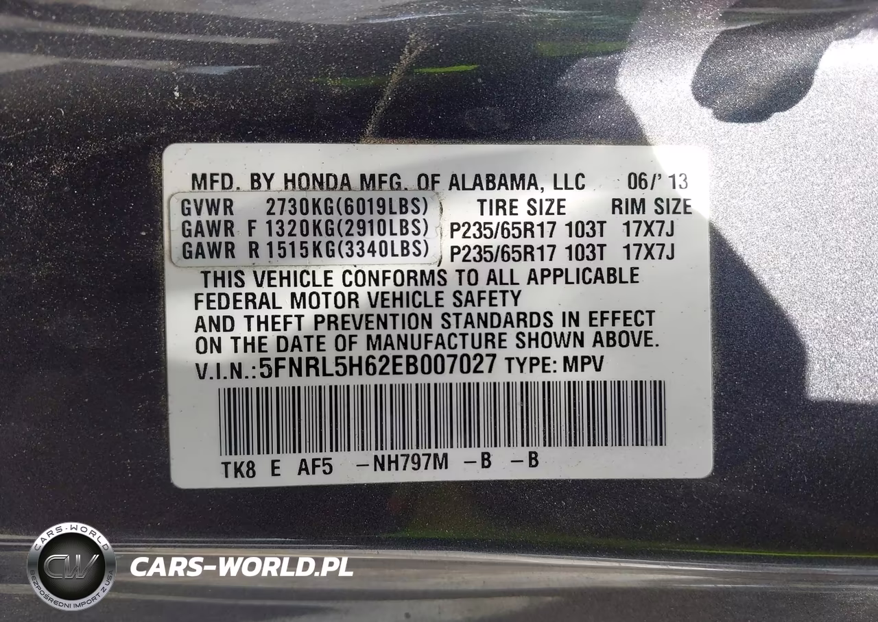 2014 Honda Odyssey Ex-L VIN:5FNRL5H62EB007027 - 9