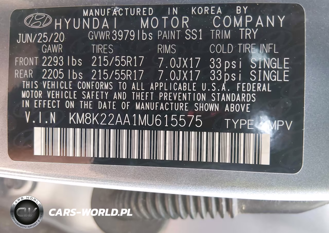 2021 Hyundai Kona Sel VIN:KM8K22AA1MU615575 - 9