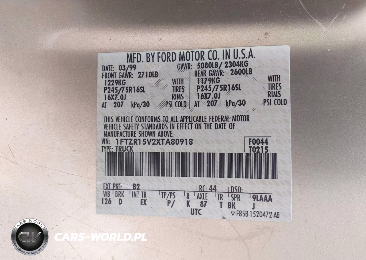 1999 Ford Ranger Xl-Xlt VIN:1FTZR15V2XTA80918 - 9
