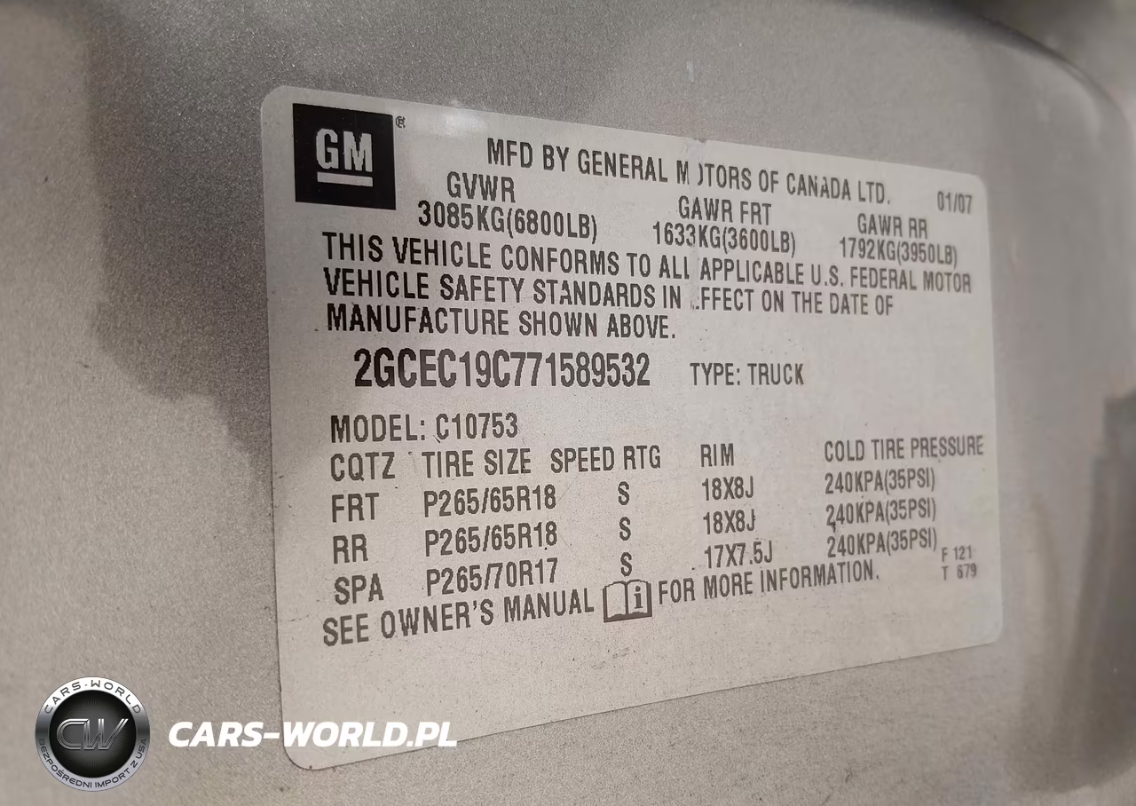 2007 Chevrolet Silverado 1500 Lt1 VIN:2GCEC19C771589532 - 9