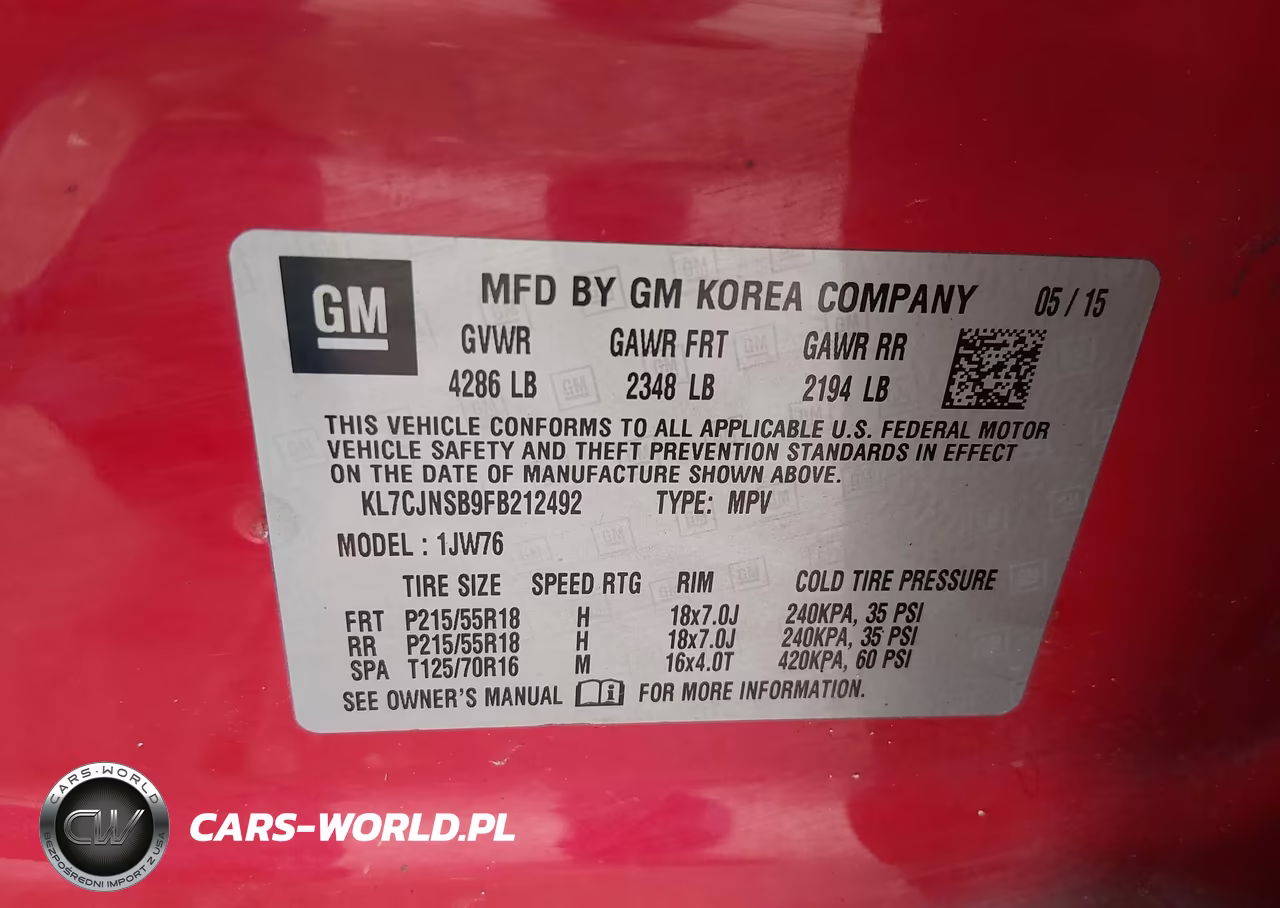 2015 Chevrolet Trax Ltz VIN:KL7CJNSB9FB212492 - 9