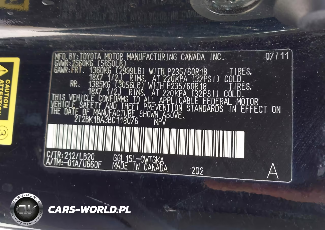 2011 Lexus Rx 350 VIN:2T2BK1BA3BC118076 - 9