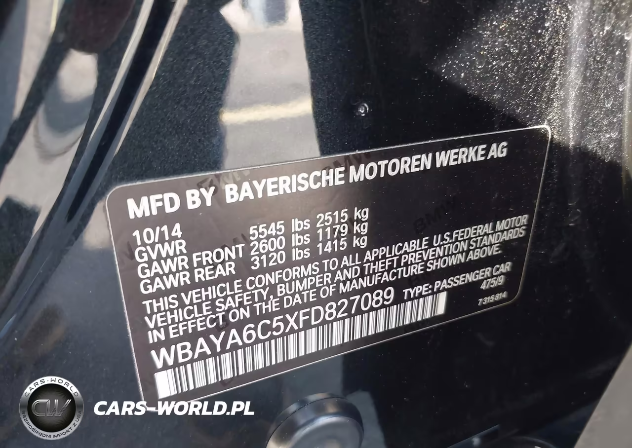 2015 BMW 740I VIN:WBAYA6C5XFD827089 - 9