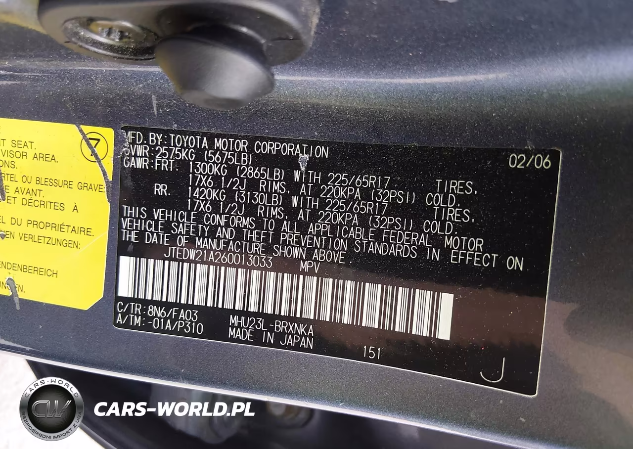 2006 Toyota Highlander Hybrid V6 VIN:JTEDW21A260013033 - 9