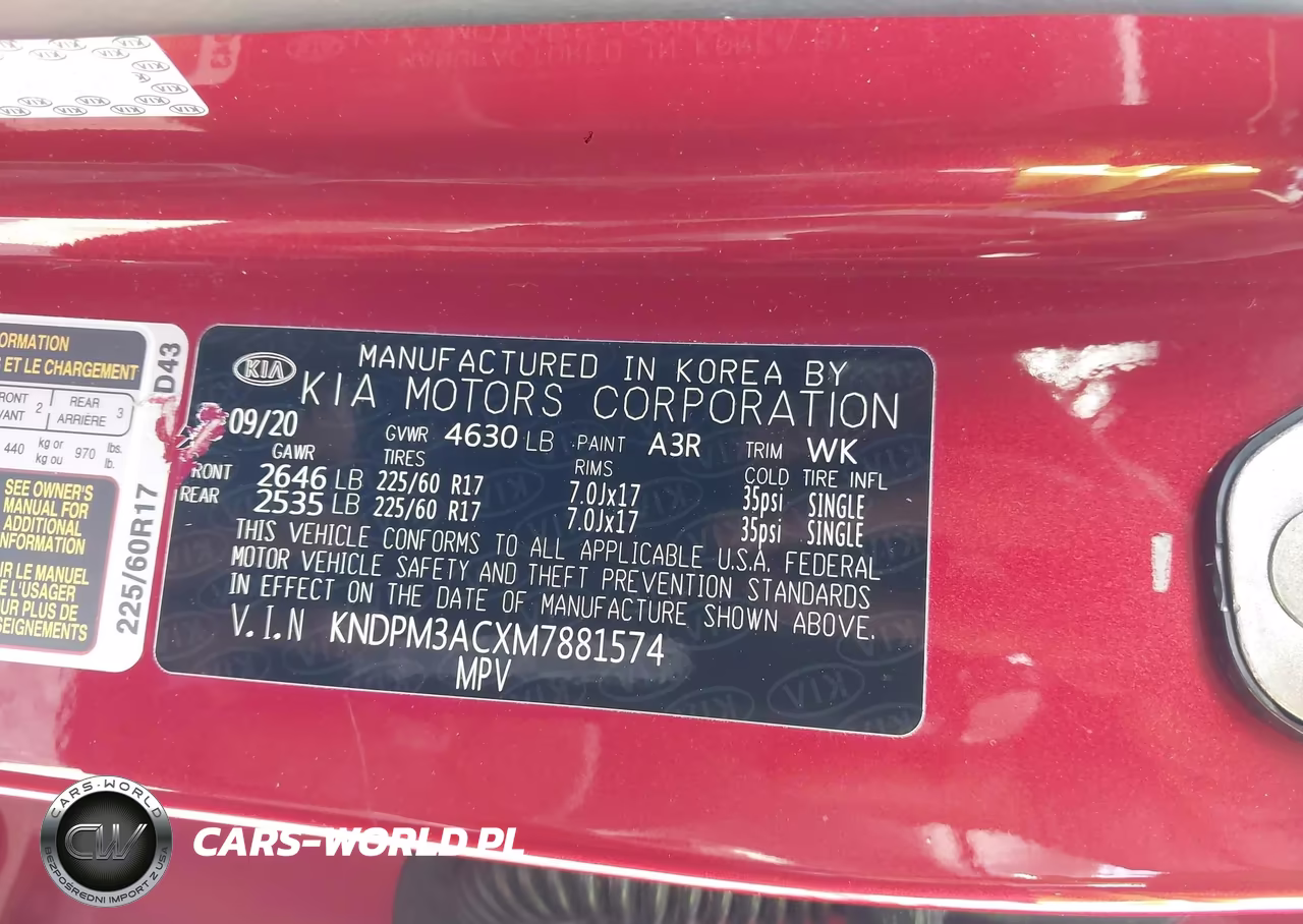 2021 Kia Sportage Lx VIN:KNDPM3ACXM7881574 - 9