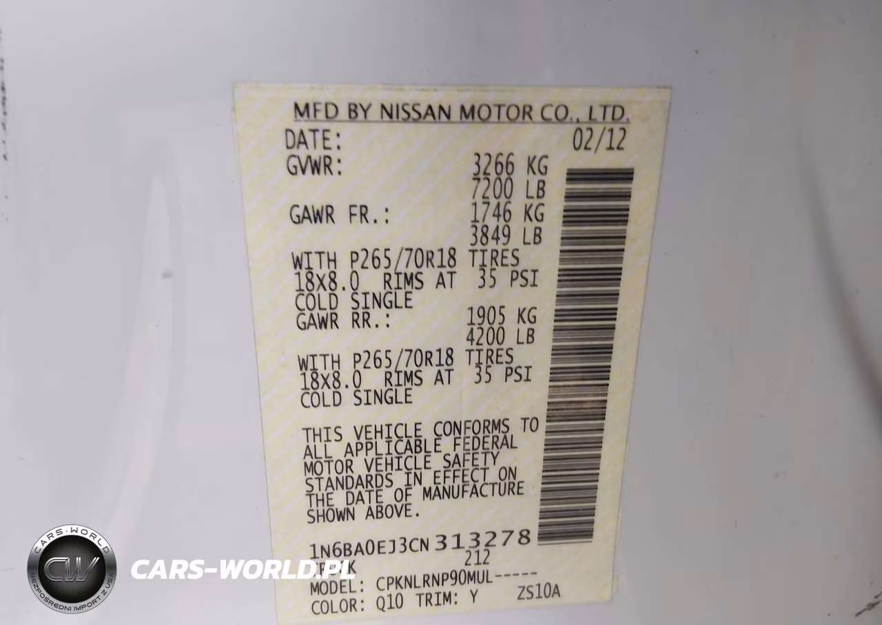 2012 Nissan Titan S VIN:1N6BA0EJ3CN313278 - 9