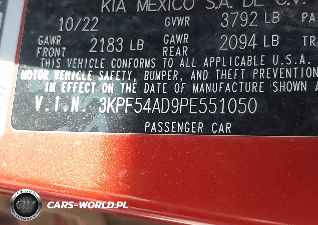 2023 Kia Forte Gt-Line VIN:3KPF54AD9PE551050 - 9