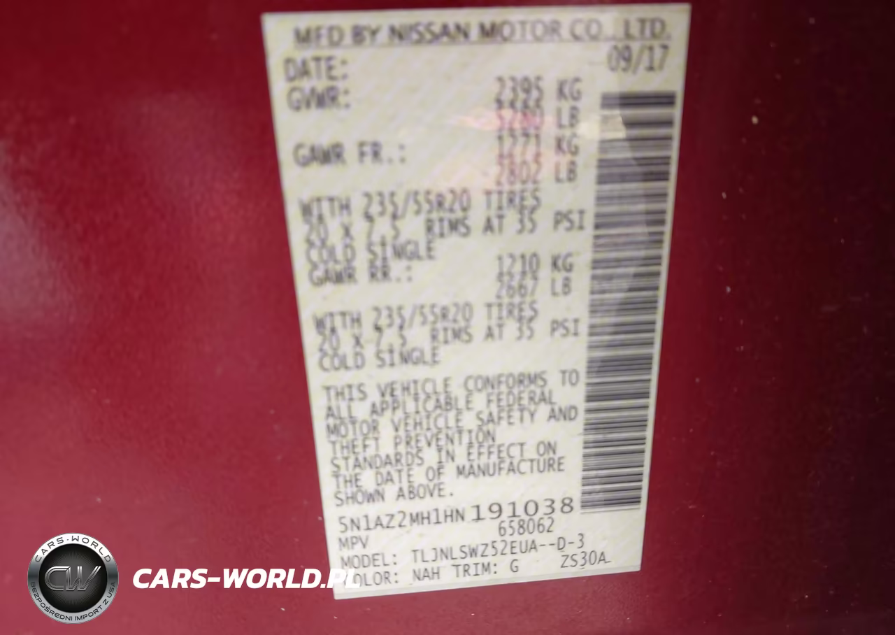 2017 Nissan Murano Platinum VIN:5N1AZ2MH1HN191038 - 9
