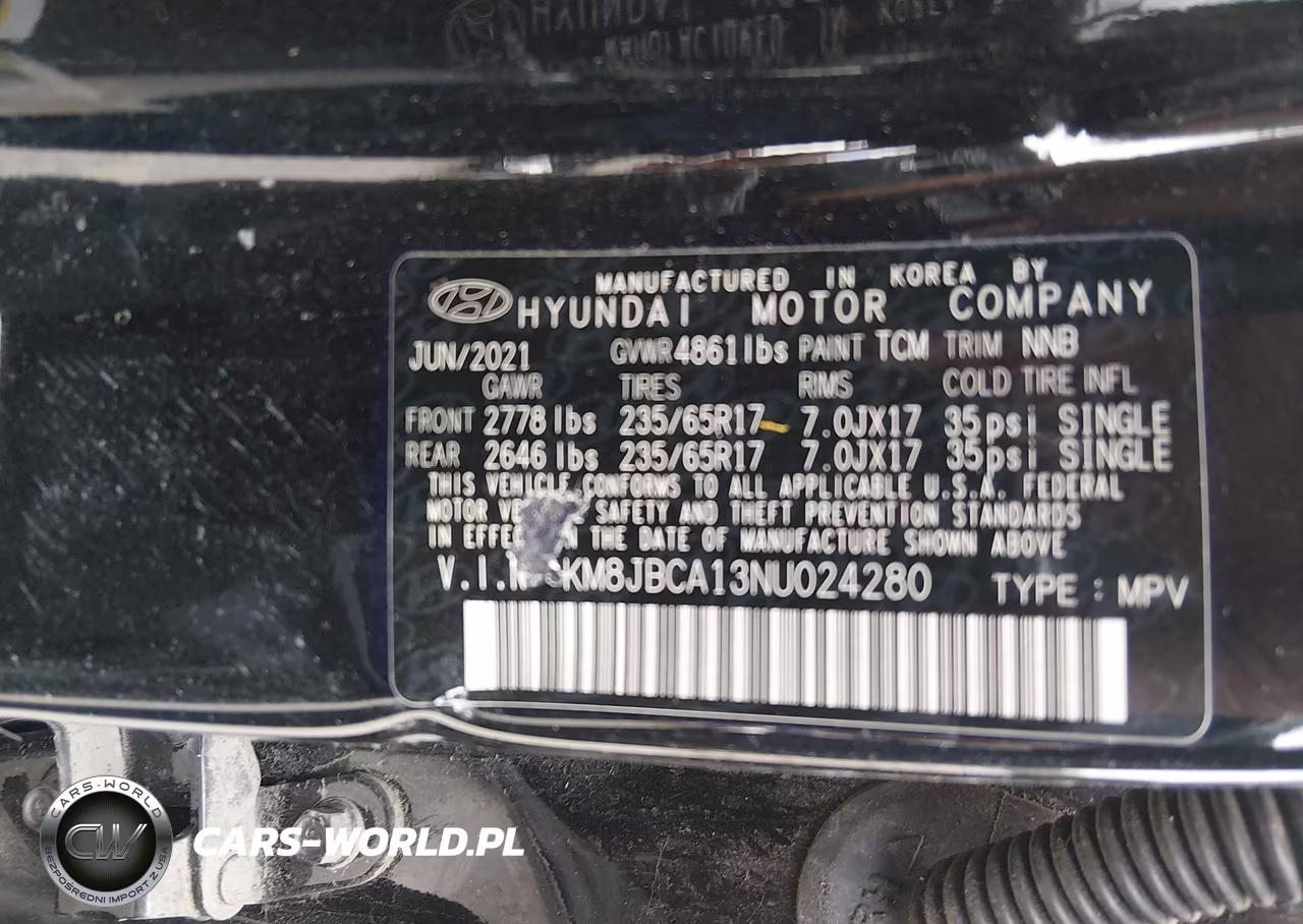 2022 Hyundai Tucson Hybrid Blue VIN:KM8JBCA13NU024280 - 9