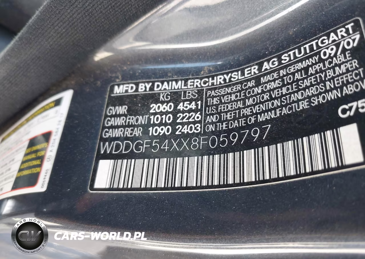 2008 Mercedes-Benz C 300 Luxury-Sport VIN:WDDGF54XX8F059797 - 9