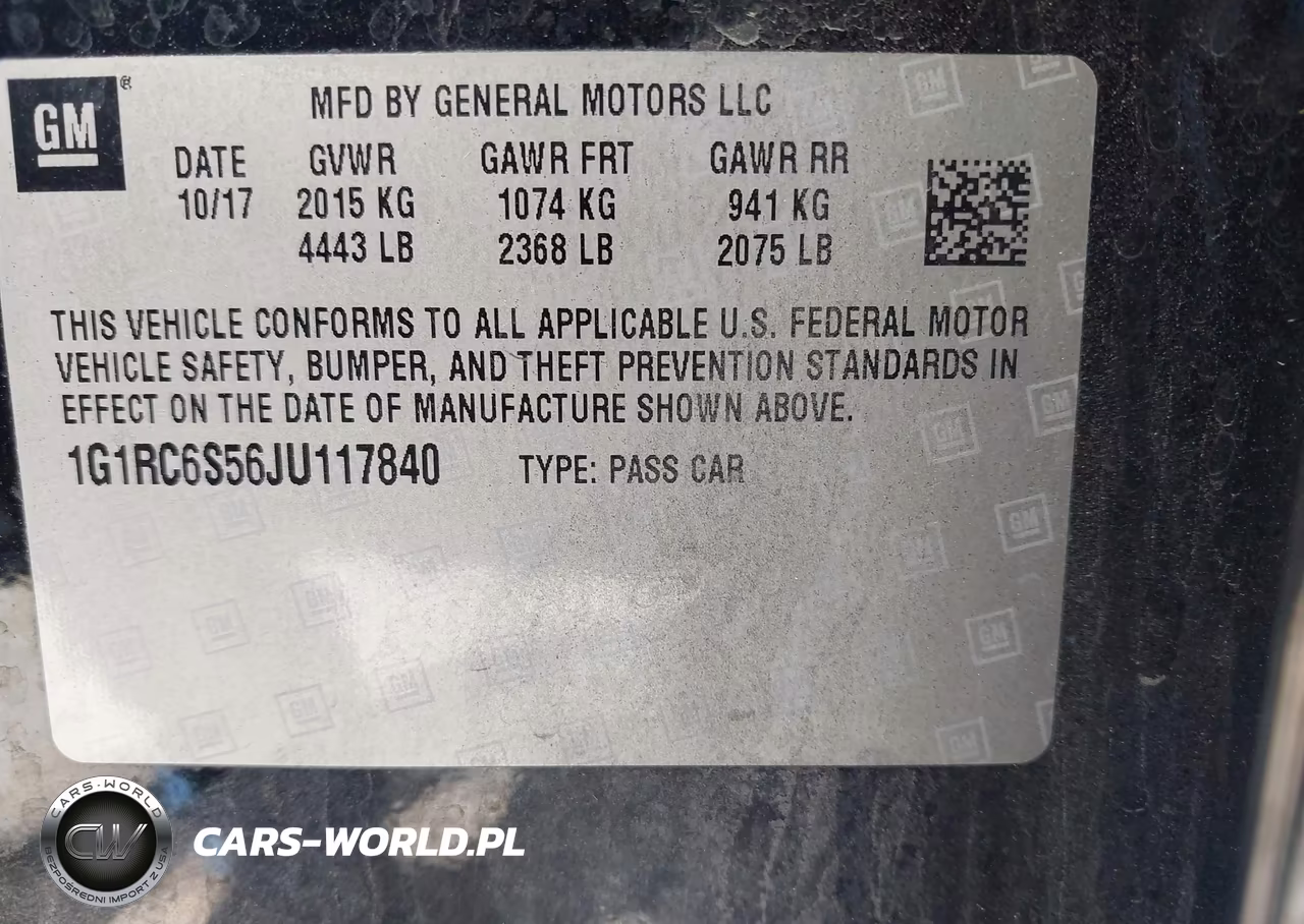 2018 Chevrolet Volt Lt VIN:1G1RC6S56JU117840 - 9