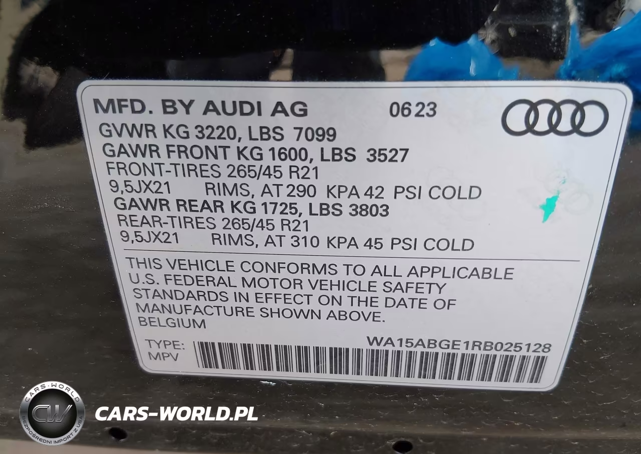 2024 Audi Q8 E-Tron Premium Plus Quattro VIN:WA15ABGE1RB025128 - 9