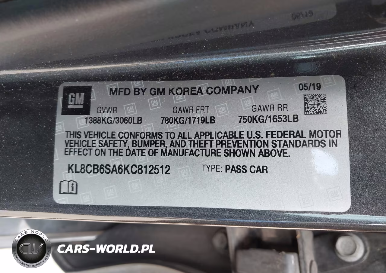 2019 Chevrolet Spark Ls Cvt VIN:KL8CB6SA6KC812512 - 9