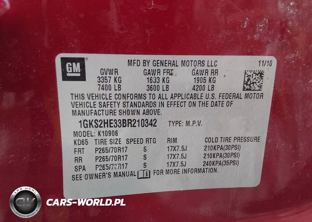 2011 GMC Yukon Xl 1500 Sle VIN:1GKS2HE33BR210342 - 7
