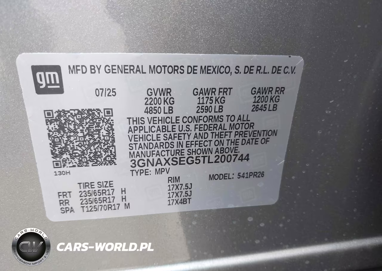 2026 Chevrolet Equinox Awd Activ VIN:3GNAXSEG5TL200744 - 9