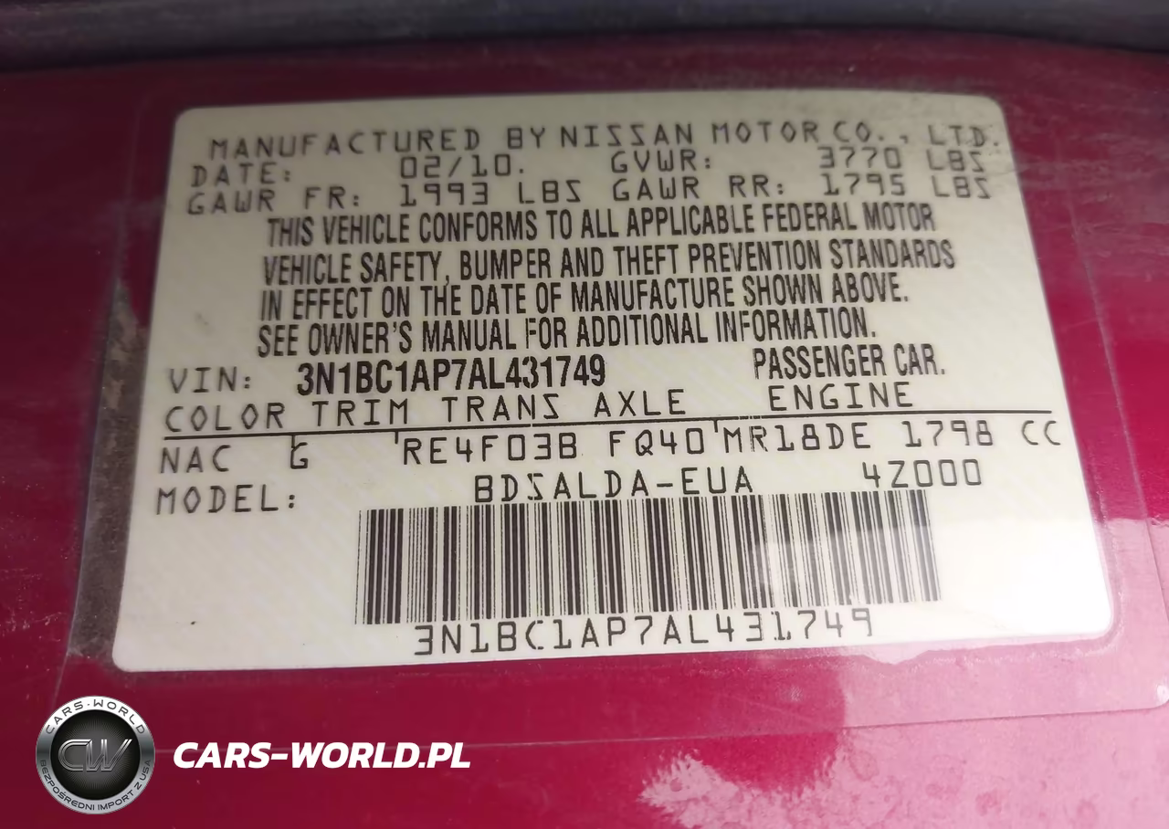 2010 Nissan Versa 1.8S VIN:3N1BC1AP7AL431749 - 9