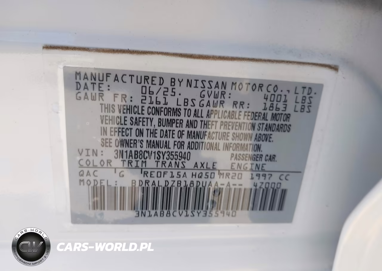 2025 Nissan Sentra Sv VIN:3N1AB8CV1SY355940 - 9