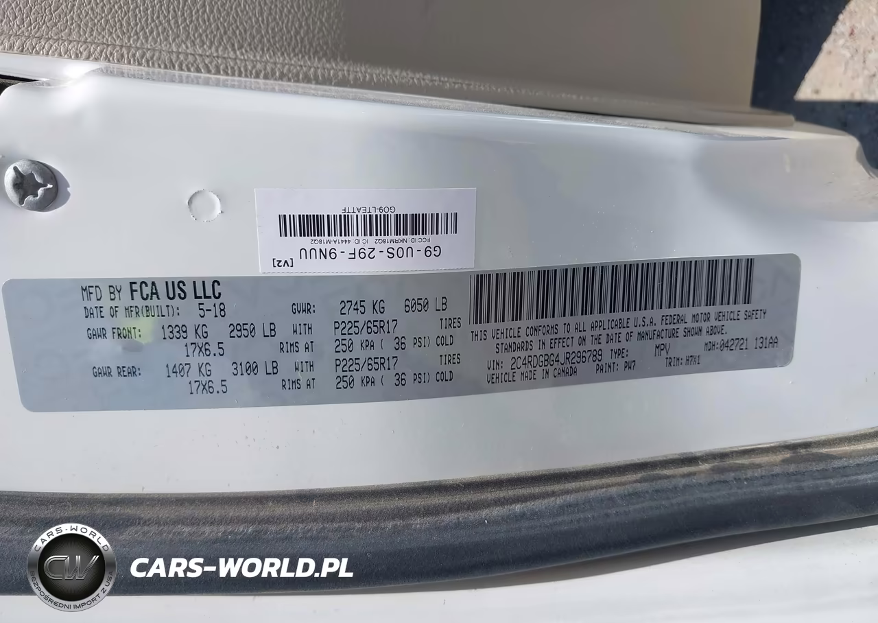 2018 Dodge Grand Caravan Se VIN:2C4RDGBG4JR296789 - 9