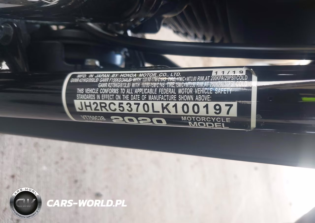 2020 Honda Vt750 C2B VIN:JH2RC5370LK100197 - 10