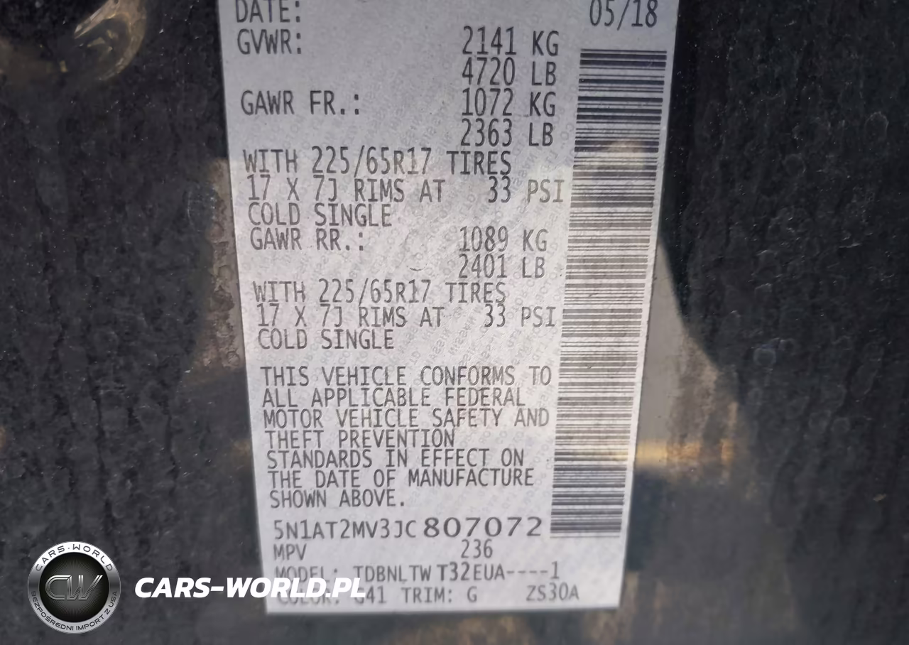 2018 Nissan Rogue Sv VIN:5N1AT2MV3JC807072 - 9