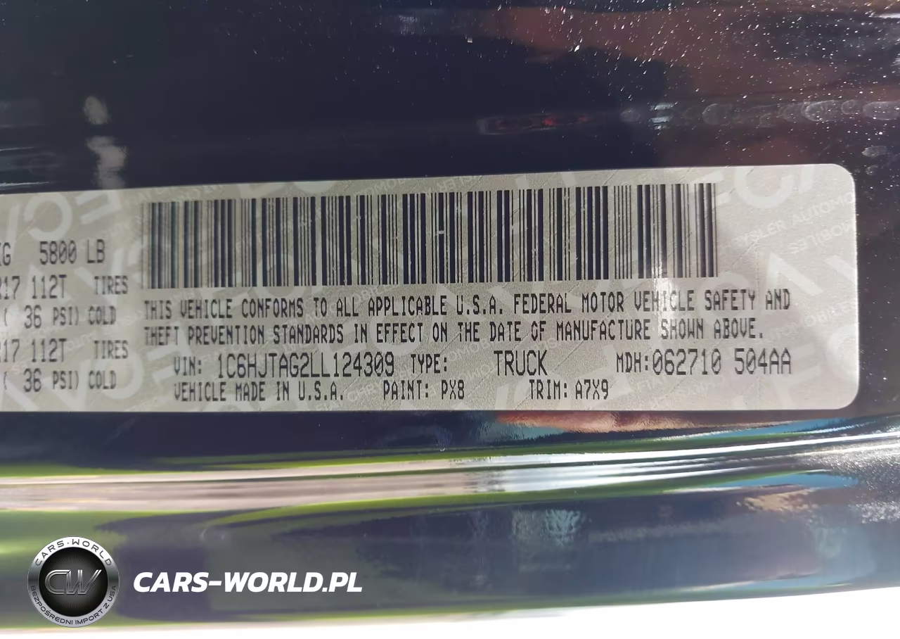 2020 Jeep Gladiator Sport S 4X4 VIN:1C6HJTAG2LL124309 - 9