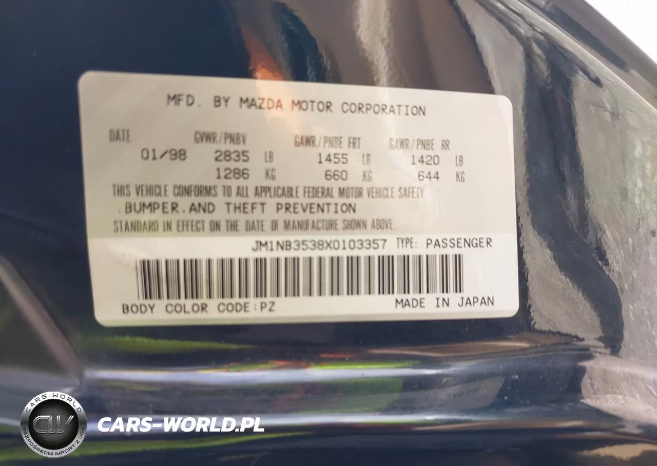1999 Mazda Mx-5 Miata Leather Pkg-Popular Equipment Pkg-Sports Pkg-Touring Pkg VIN:JM1NB3538X0103357 - 9