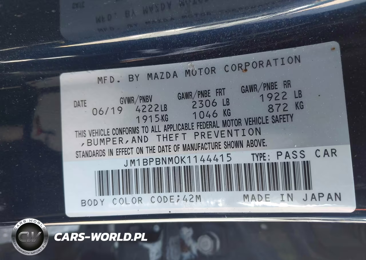 2019 Mazda Mazda3 Premium Package VIN:JM1BPBNM0K1144415 - 9