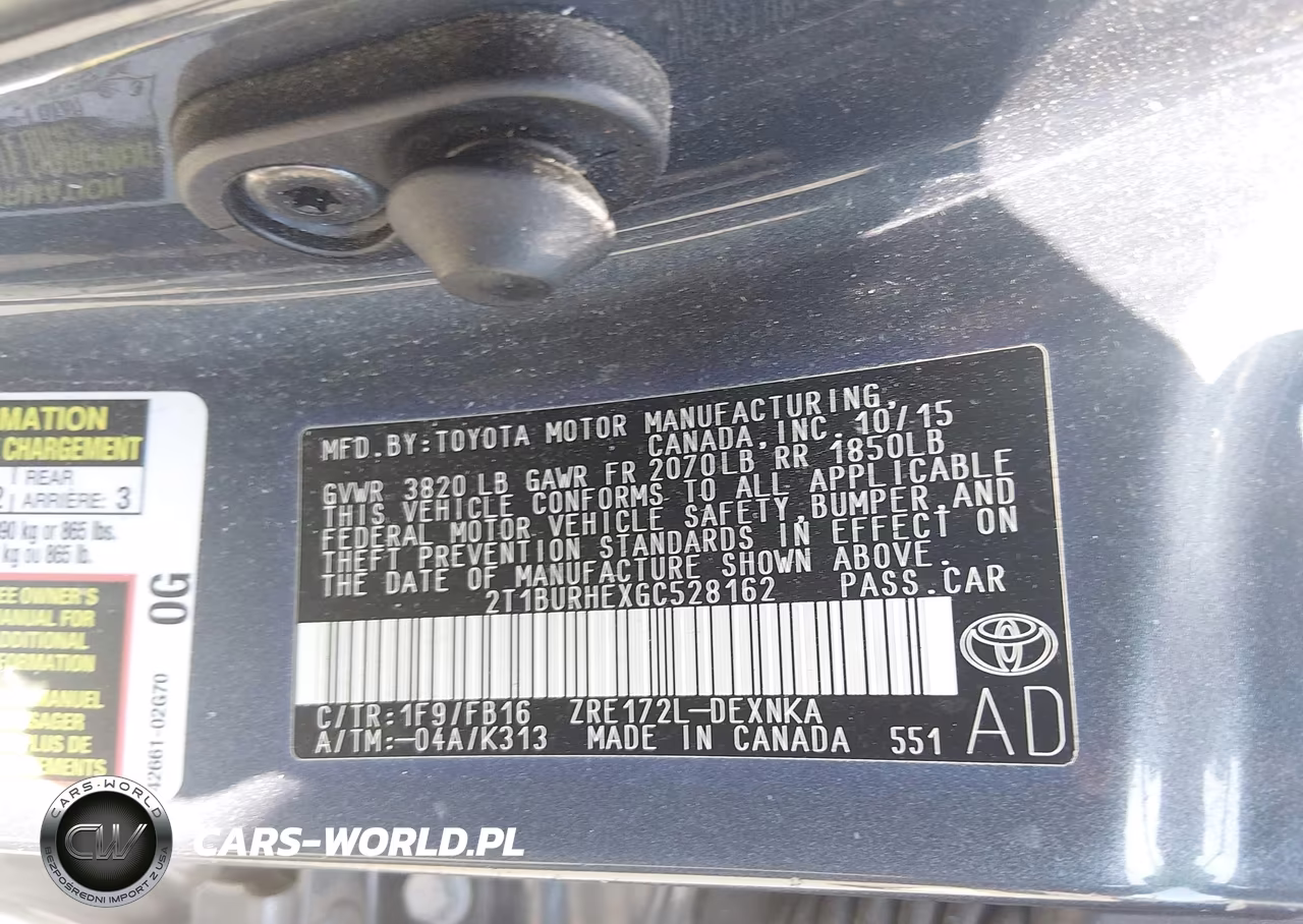 2016 Toyota Corolla Le Plus VIN:2T1BURHEXGC528162 - 9