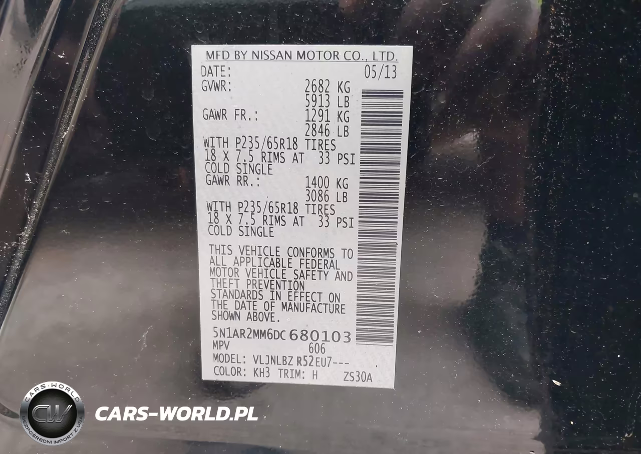 2013 Nissan Pathfinder S VIN:5N1AR2MM6DC680103 - 9