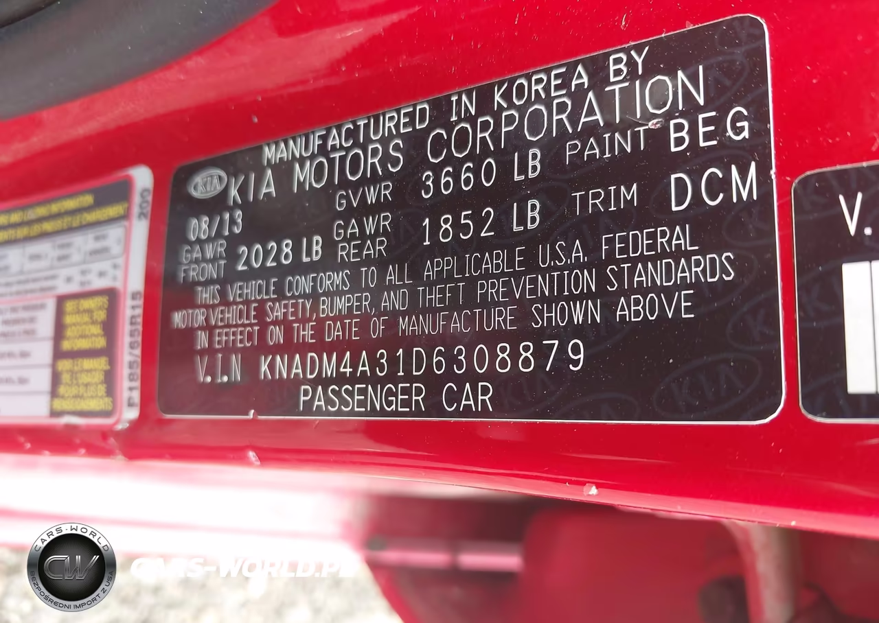 2013 Kia Rio Lx VIN:KNADM4A31D6308879 - 9