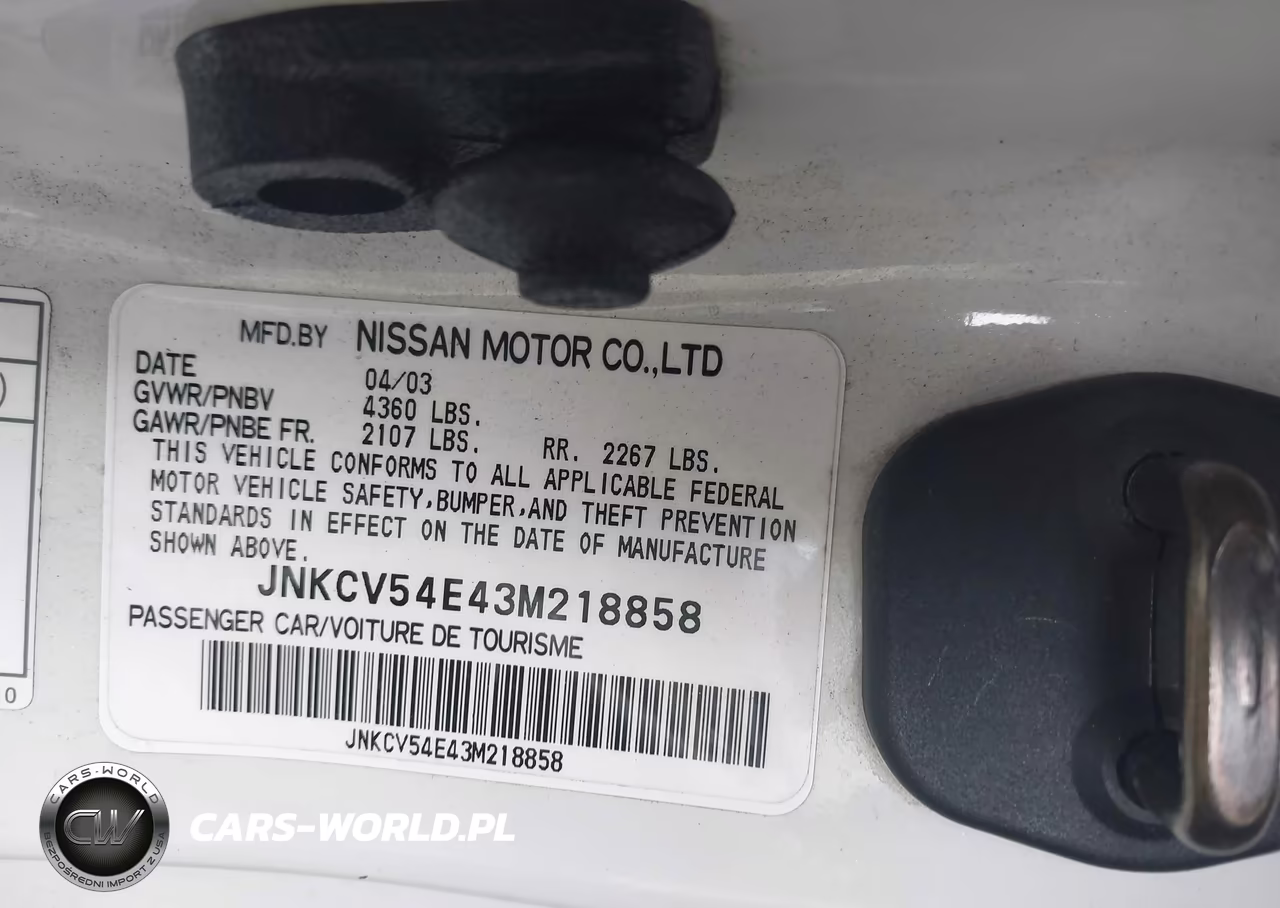 2003 Infiniti G35 Base W-Leather VIN:JNKCV54E43M218858 - 9